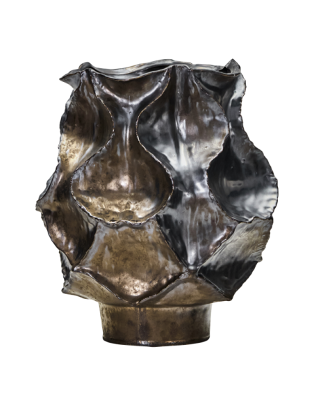 Jarrón WAVES, Metálico Antiguo - House Doctor