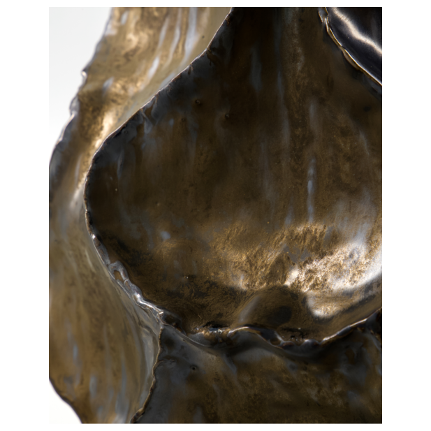 Jarrón WAVES, Metálico Antiguo -...