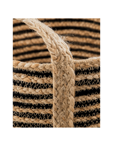 Set 3 Cestas de Almacenaje DUNGI, Negro / Natural - House Doctor