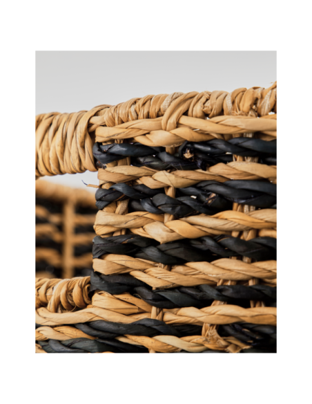 Set 2 Cestas de Lavandería CESTO, Natural / Negro - House Doctor