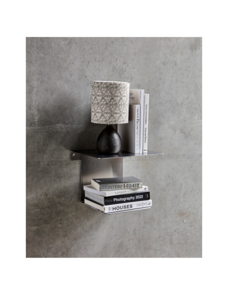 Estante BOOK, Acabado Plateado Cepillado - House Doctor