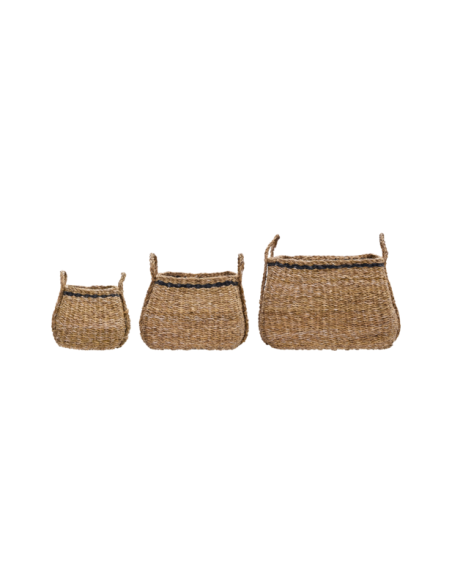 Cesta LAINE, Natural / Negro - House Doctor