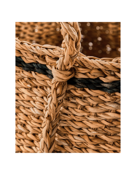 Cesta LAINE, Natural / Negro - House Doctor