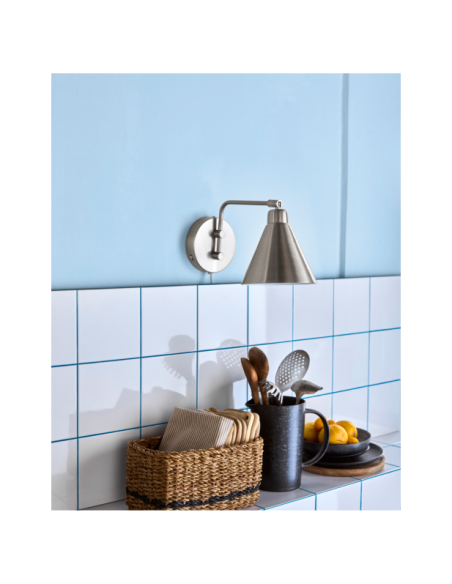 Aplique GAME 30x18 cm, Acabado Plateado Cepillado - House Doctor