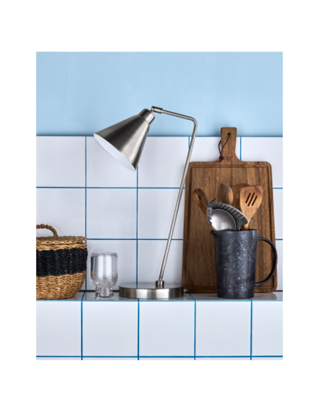 Lámpara de Mesa GAME, Acabado Plateado Cepillado - House Doctor