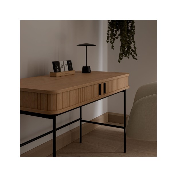Escritorio FRANZINE, Roble / Negro