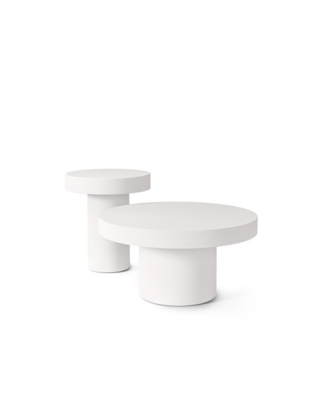 Mesa de Centro Exterior KORA Ø50 cm, Blanco
