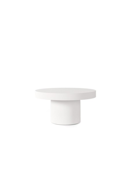 Mesa  de Centro Exterior KORA Ø80 cm, Blanco