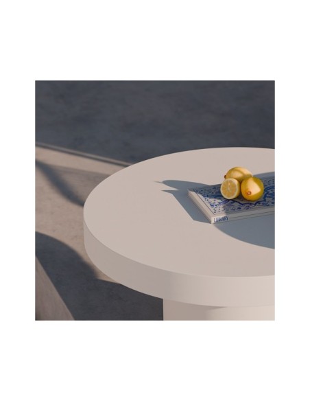 Mesa  de Centro Exterior KORA Ø80 cm, Blanco