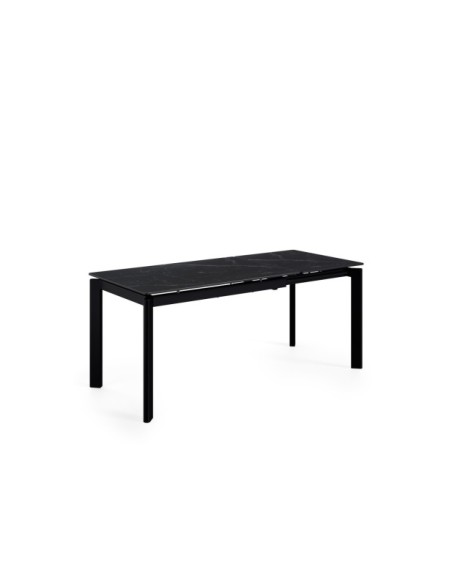 Mesa FIONA 120x80 cm de Comedor, Negro / Negro
