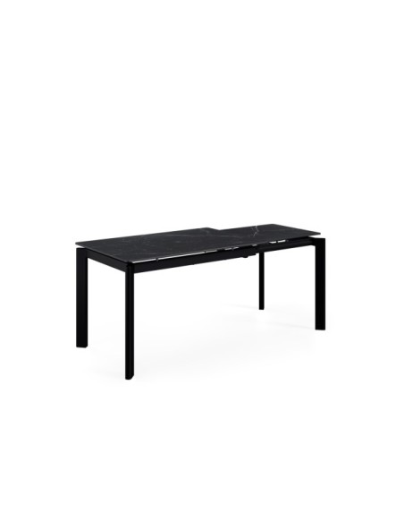 Mesa FIONA 120x80 cm de Comedor, Negro / Negro