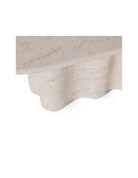 Mesa IRKA 220x109 cm de Comedor, Cemento Acabado Travertino