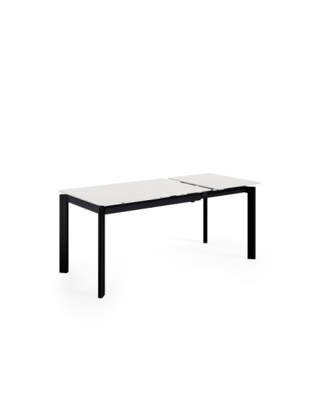 Mesa FIONA 140x90 cm, Blanco / Negro