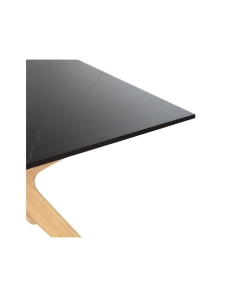 Mesa AARHUS 140x90 cm de Comedor, Negro / Roble