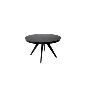 Mesa Extensible BRITTA Ø130/180 cm, Negro / Negro