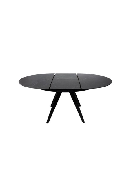 Mesa Extensible BRITTA Ø130/180 cm, Negro / Negro