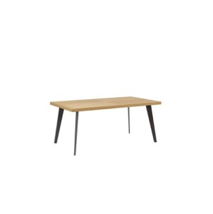 Mesa HENNING 140x90 cm de Comedor, Roble / Negro