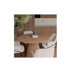 Mesa EBBA Ø120 cm de Comnedor, Roble 2