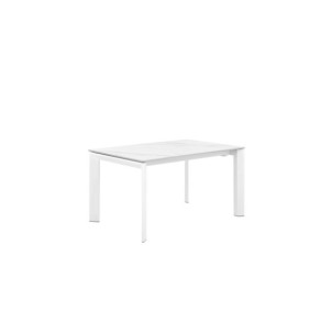 Mesa Extensible TOSH 160/240 cm de Comedor, Blanco / Blanco