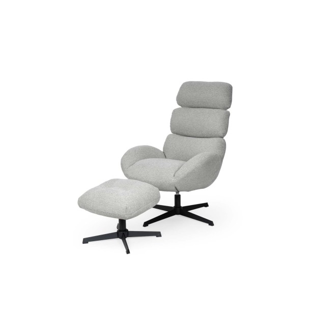 Butaca Giratoria ALMA, Textil Gris