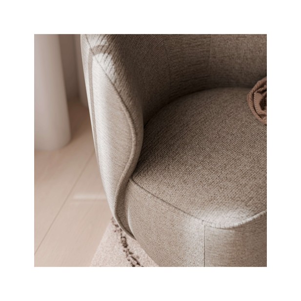 Butaca Giratoria SAFFI, Textil Taupe