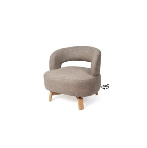Butaca Giratoria LAURITZ, Textil Taupe