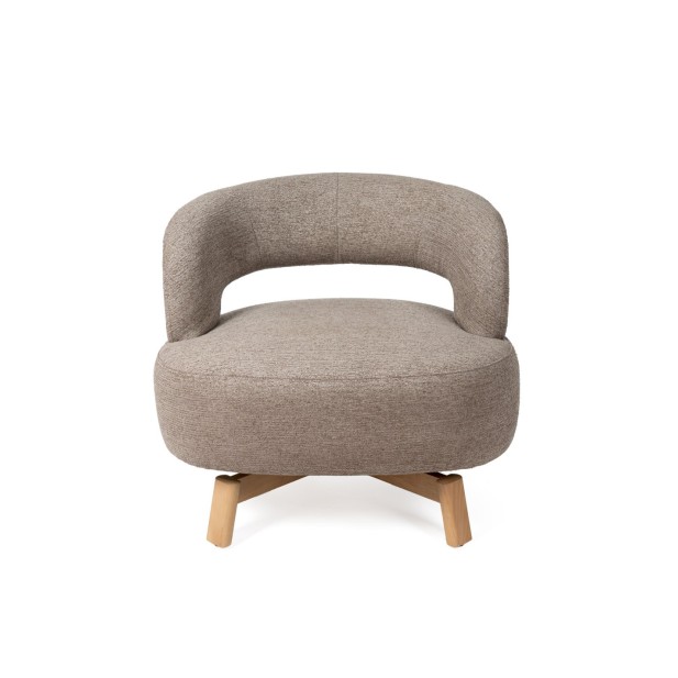 Butaca Giratoria LAURITZ, Textil Taupe