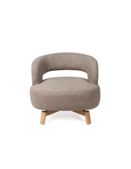 Butaca Giratoria LAURITZ, Textil Taupe