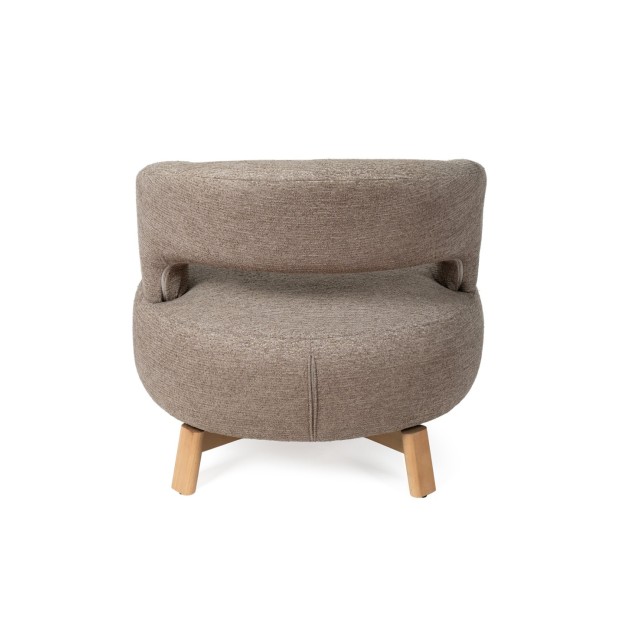 Butaca Giratoria LAURITZ, Textil Taupe