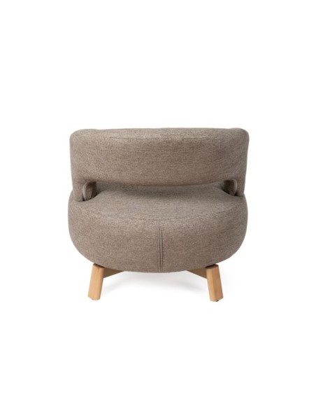 Butaca Giratoria LAURITZ, Textil Taupe