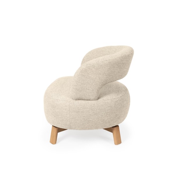 Butaca Giratoria LAURITZ, Textil Beige