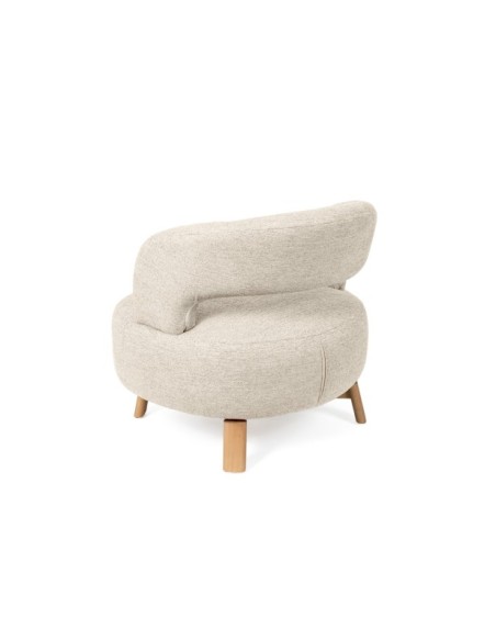 Butaca Giratoria LAURITZ, Textil Beige