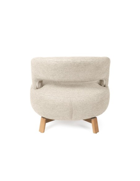 Butaca Giratoria LAURITZ, Textil Beige