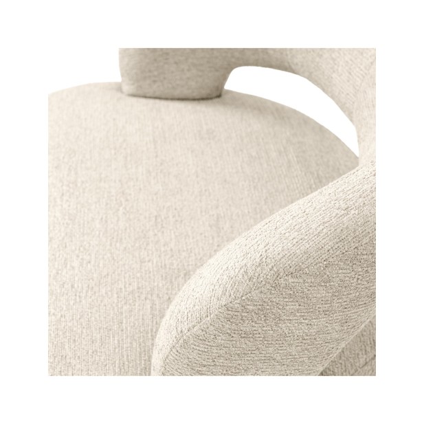 Butaca Giratoria LAURITZ, Textil Beige