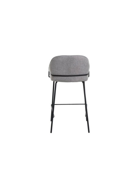 Taburete Alto HELSINGØR 66 cm, Textil Gris Claro