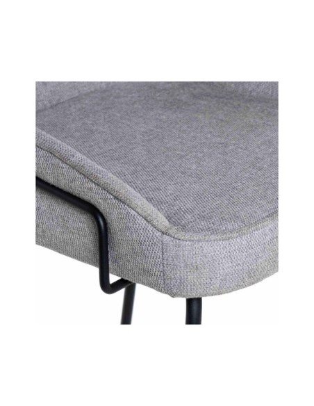 Taburete Alto HELSINGØR 66 cm, Textil Gris Claro