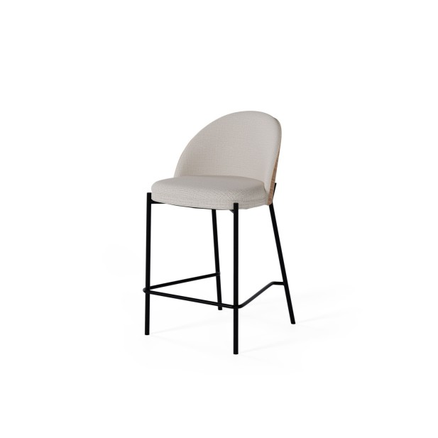 Taburete Alto FRODI 66 cm, Textil Beige