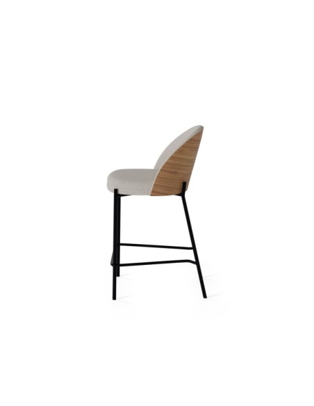 Taburete Alto FRODI 66 cm, Textil Beige