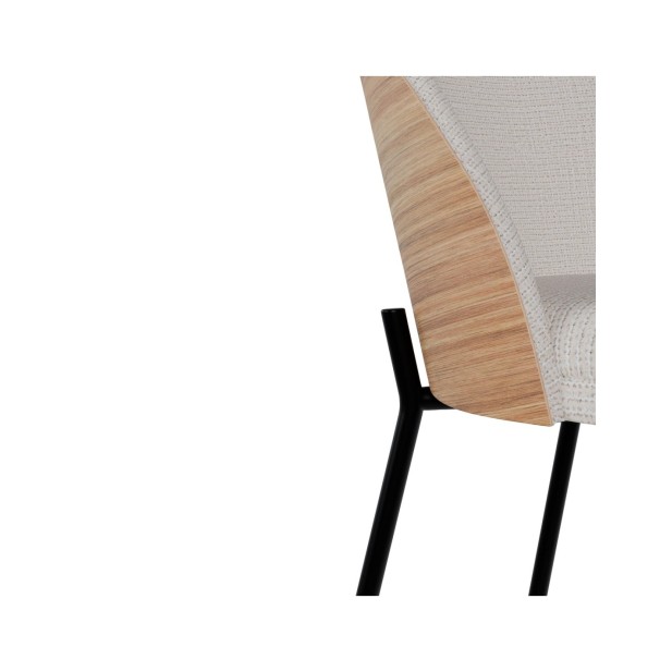 Taburete Alto FRODI 66 cm, Textil Beige