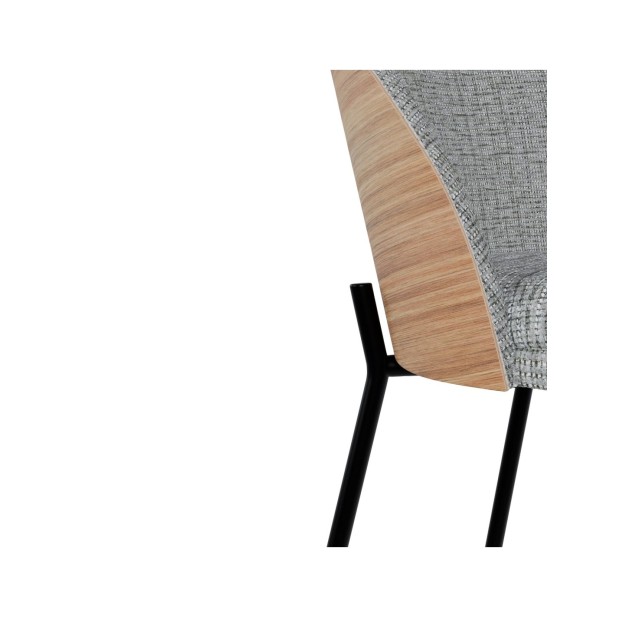 Taburete Alto FRODI 66 cm, Textil Gris