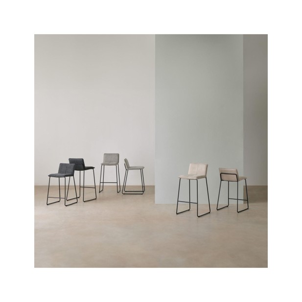 Taburete Alto ABBIE 74 cm, Textil...