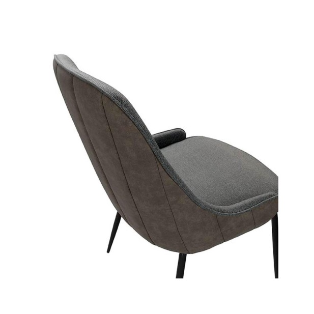 Silla GARDINE, Textil Gris Oscuro