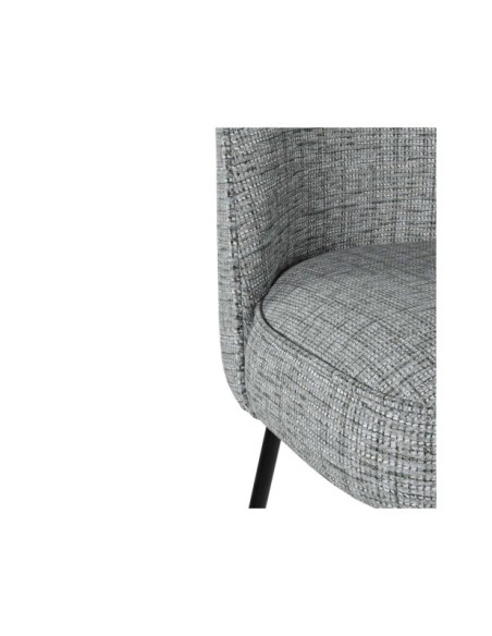 Taburete Alto SVEND 65 cm, Textil Gris Claro