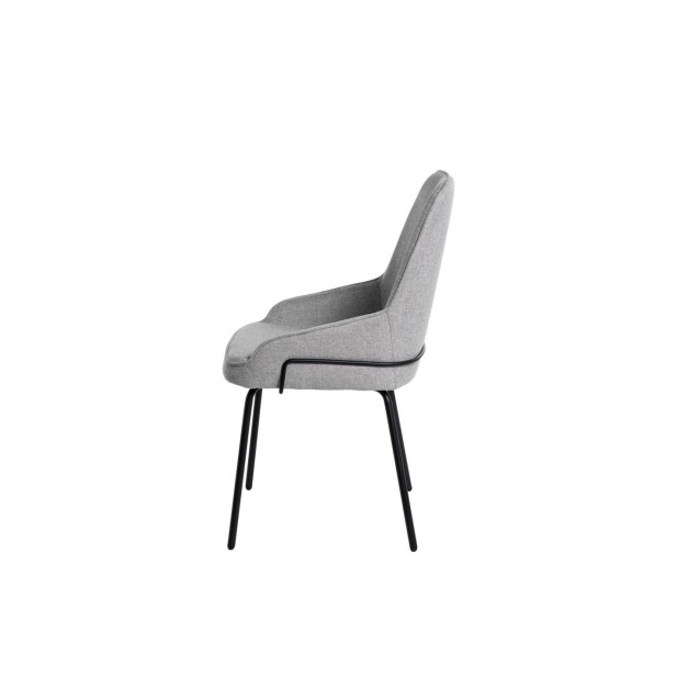 Silla KRISTINE, Textil Gris Claro