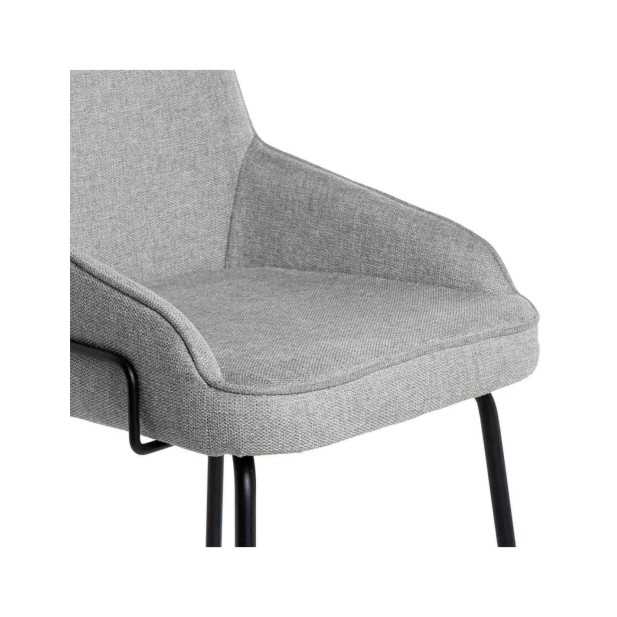 Silla KRISTINE, Textil Gris Claro