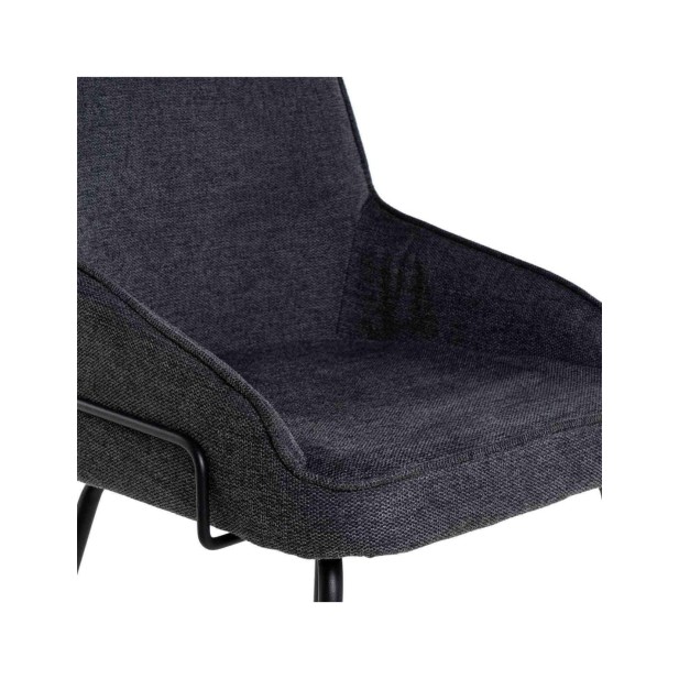 Silla KRISTINE, Textil Gris Oscuro