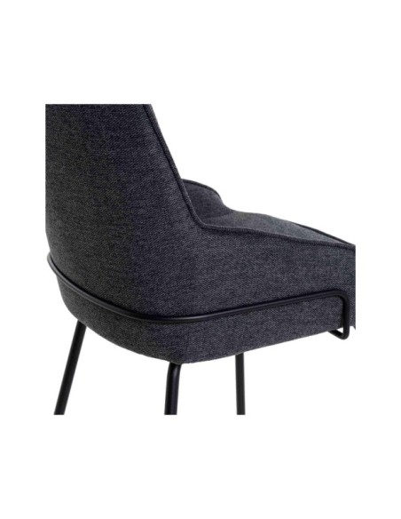 Silla KRISTINE, Textil Gris Oscuro