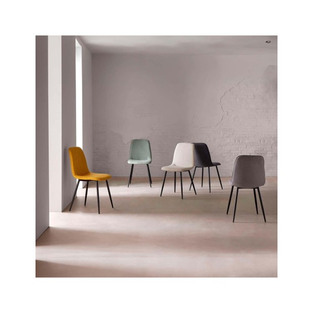 Silla ARVADA, Textil Gris Oscuro