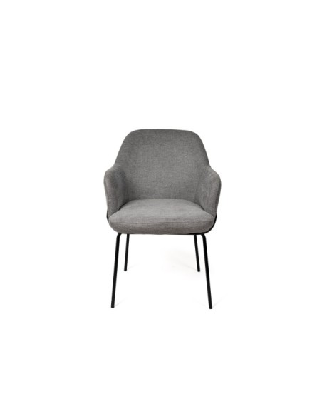 Silla con Brazos VILHELM, Textil Gris Oscuro