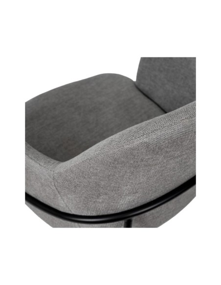 Silla con Brazos VILHELM, Textil Gris Oscuro